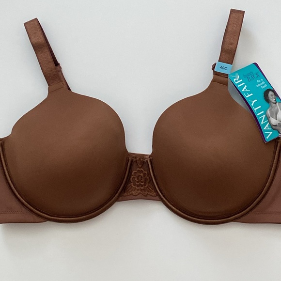 Vanity Fair Beauty Back Smoothing Full Figure Bra Style 76380 Brown 40 C - Picture 3 of 13